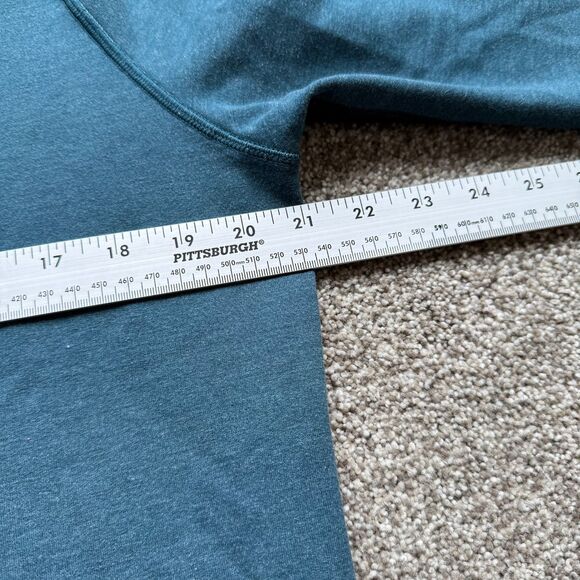 LULULEMON REVERSIBLE SWEATSHIRT CREWNECK BLUE GRAT GEOMETRIC CREW TERRY MENS S - Picture 6 of 7